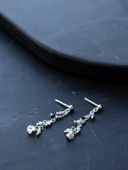 925 Silver Stud Earrings - Mixed Stones