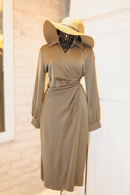 Satin Wrap Dresses