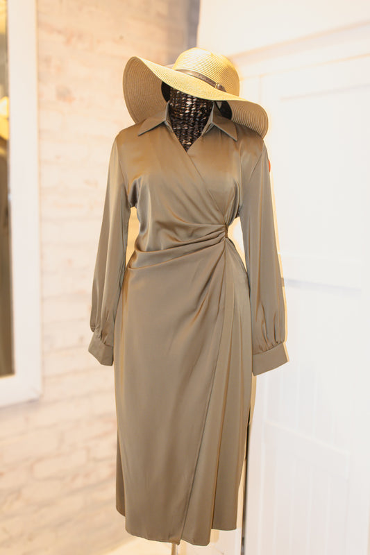 Satin Wrap Dresses