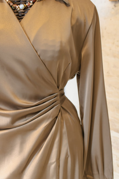 Satin Wrap Dresses