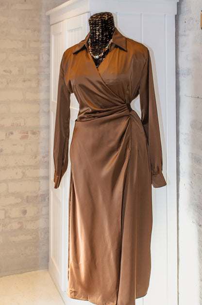 Satin Wrap Dresses