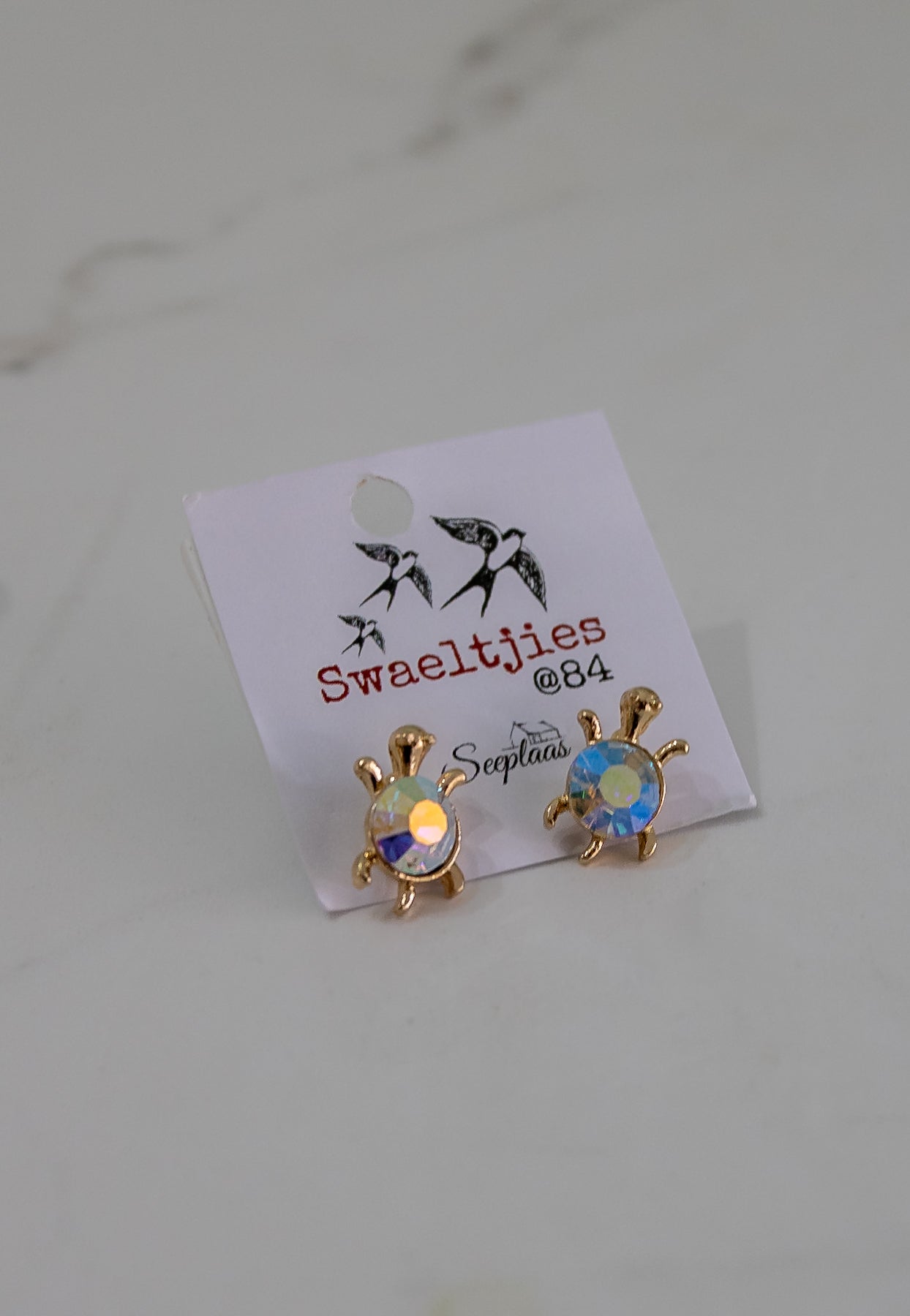 Gold Turtle Earring with Diamond